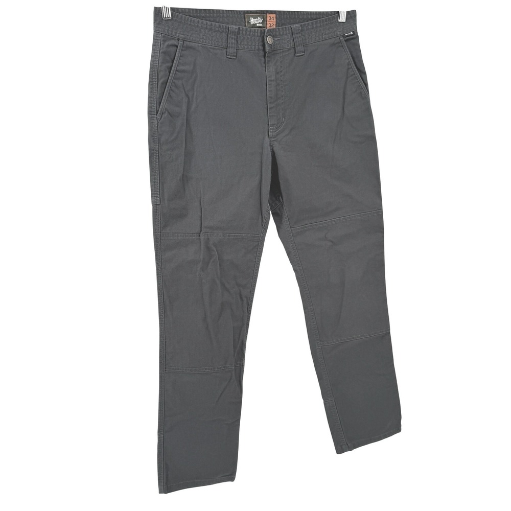 Howler Brothers ATX Work Pants Mens 34x32 Grey Cordura Double Knee Canvas